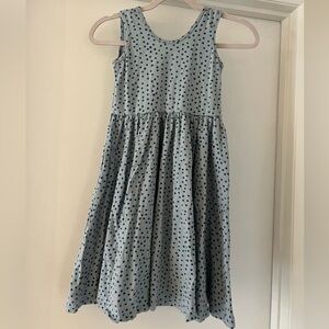 Alice + Ames Polka Dot Sleeveless Kids Dress - Blue